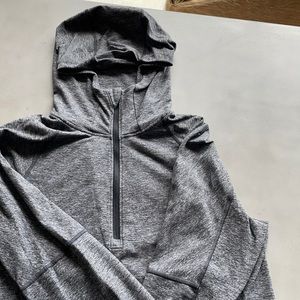 Long sleeved 1/4 zip hoodie with thumb holes